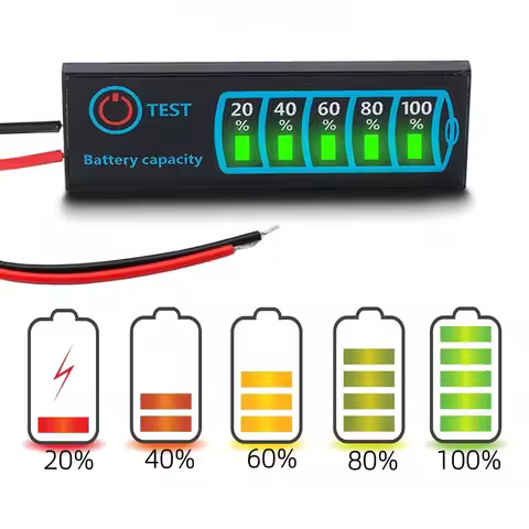 1/5/10PCS DC5V-30V 2-8S Battery Level Indicator Li-ion Battery Li-FePO4 Battery Capacity Display Tes