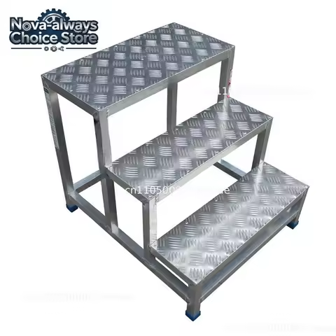 industrial stepper aluminum alloy mobile climbing ladder ladder bench wheeled stair step engineering