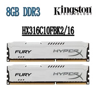 Kingston HyperX Fury DDR3 RAM 16GB kit (2x 8GB) DDR3 1600MHz HX316C10FBK2/16 Desktop Memory White
