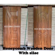 Honeycomb WOODEN DOOR with Silac / PINTU KAYU WHITE PRIME DOOR OVAL / Pintu depan Rumah / Pintu Plywood / Pintu Besar