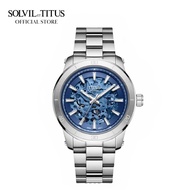 Solvil et Titus Aspira 3 Hands Mechanical in Blue Dial and Stainless Steel Bracelet Women Watch W06-03281-001