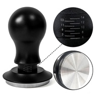 51mm 53mm 58mm Spring Loaded Coffee Tampers 15lb Rounded Handle 54mm Tamper Ripple Base Self Levelin