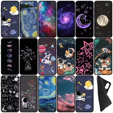 Phone Cover for Huawei P30 P20 Mate 20 Lite Pro P Smart Y9 Prime 2019 Nova 5T 3I Case Moon Astronaut