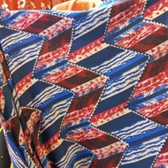 Zigzag pattern satin fabric - patterned silk satin fabric - patterned satin fabric - premium Velvet 