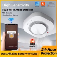 Tuya Smart Life Wifi Smoke Detector Sensor 80DB Alarm Fire Smart Smoke Detector Wifi Fire Protection