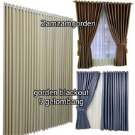 Blackout Curtains 9 Waves Window Curtains Minimalist Glossy Curtains