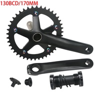 GANOPPER Road Bike Hollow Integrated Crankset Bicycle crankset with bottom bracket 130mmBCD 44T