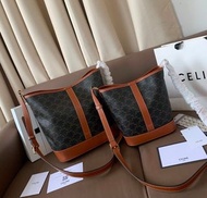 順豐包郵 CELINE 賽琳 老花凱旋門 水桶包 大號 小號 單肩包 斜挎包 休間