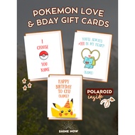 Personalized Pokemon Love & Birthday Card | Gift Idea Pikachu Charmander Bulbasaur Snorlax Gift Idea