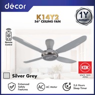 KDK Fan KDK K14Y2-GS 56"4 Blade K15Y2-CO/GS 60"5 Blade 5 Speed Remote Control AC Motor V Touch Ceiling Fan Kipas Siling