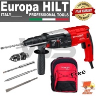 EUROPA HILT EHR28-DFV HEAVY DUTY 3 FUNCTIONS ROTARY HAMMER EUROPA HILT TOOLS BAG