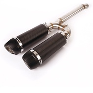 Motorcycle Exhaust Carbon Escape Moto Exhaust Middle Pipe Slip On Racing Muffler For Yamaha FZ-6N FZ