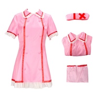 Nurse Cosplay Costume, Wome Pink Dress Nurse Costume Halloween Outfit  With Nurse Hat
