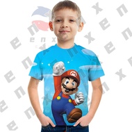 Super Mario T-Shirt for Kids Boys And Girls Cartoon Shirt Sky Blue A556