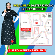 Pola Jiplak Daster Kimono Lengan Reguler [ Pola Baju Jamblang Studio ]