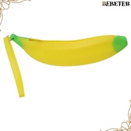 BEBETEB Banana Zero Wallet, Yellow Silicone Silicone Pen Bag, Multipurpose 2.36*7.87 Inch Banana Sha