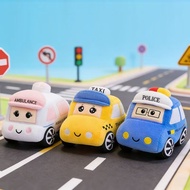 Cartoon Car Plush Toy, Cute Taxi Ambulance Police Stuffed Animal, Soft Vehicle Pillow for Kids Girls