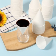 200 Pcs 4.5 oz Single Use Paper Cone Cup Stackable Cone Cup Easy to Clean Paper Conical Water Mug fo