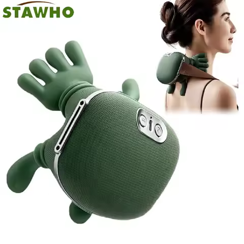 Neck Shoulder Massager with Heat,4D Bionic Fingers Simulate Real Palm Massage,3 Intensities&2 Heat S
