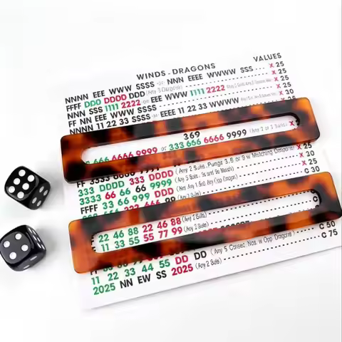 Factory Direct Mahjong Accessory Bundle Rule Book/Mahjong Line Guide/Dice Mahjong Reading Aid Instru