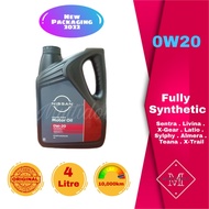 Nissan Engine Oil SN/GF5 0W20 4L Fully Synthetic ALMERA N17 SERENA HYBRID C26