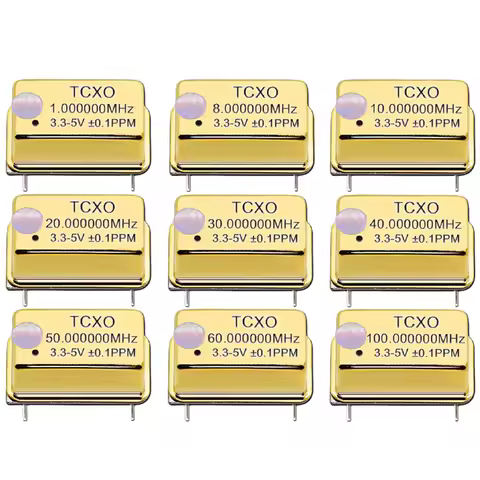 Gold Plated TCXO DIP-14 1M 8/10/16/20/24/25/30/32/40/48/60/100MHZ Golden Rectangular Temperature Com