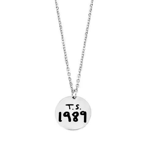 Taylor Swift TS 1989 Creativity Letter Pendant Necklace Hang Tag Jewelry Accessory Trendy Item for F