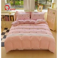 cadar High Quality 2100TC HQ Cotton 7in1 Comforter set Getah KeLiling Bedsheet tinggi 16inci
