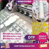 DTF Heatpress Film A2/A3/A4 Size / HybridPrint DTF CUSTOM PRINT design