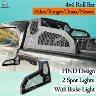 Sport Bar Roll Bar with Brake Light Spot Light Hilux Roll Bar Ranger Roll Bar Dmax Roll Bar Navara R