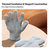 Heat-Resistant Gloves Textured Heat Resistant Gloves Grippy Snug Fit for Bakers, Oven, Baking