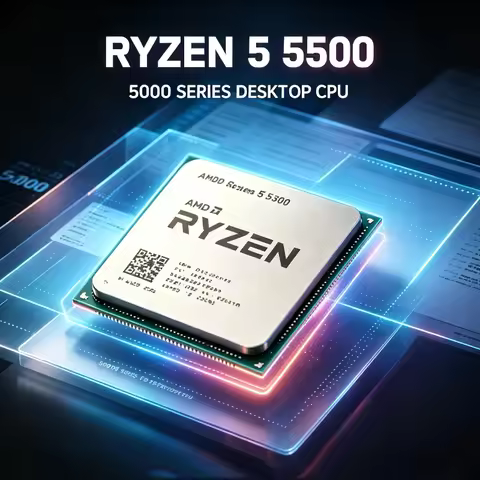 RAM AM4 Desktop CPU Ryzen 5 5500 R5 5500 7NM ZEN3 6C12T 3.6-4.2GHz 16MB L3 Cache 65W Tray Chip No Co
