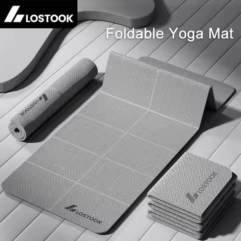 4mm Thick TPE Foldable Yoga Mat Easy to Store Travel Exercise Mat for Yoga Pilates Home Workouts And