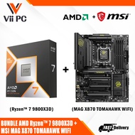 MSI MAG X870 TOMAHAWK WIFI AM5 ATX Motherboard + AMD Ryzen™ 7 9800X3D Desktop Processor BUNDLE
