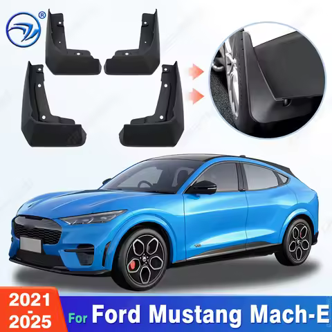 Custom Fit 4PCS Mud Flaps for Ford Mustang Mach-E 2021 2022 2023 2024 2025 No Drilling Splash Guards