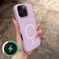 Suitable For iPhone 16 pro max Phone Case new shockproof magnetic Wireless charging ring phone case 