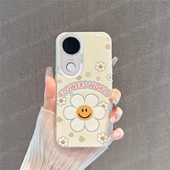 เคส Vivo V50 V40 เคส Vivo V40 Pro เคสมือถือ Flower World Sunflower เคสกันกระแทกแบบแข็ง