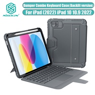 Nillkin Keyboard Case (Backlit version) For iPad 10 (2022) / 10.9 2022 / iPad 10.2 2021 / 2020 / 2019 Case With Pencil Holder Multifunction Shockproof Camera Protection Slide Cover