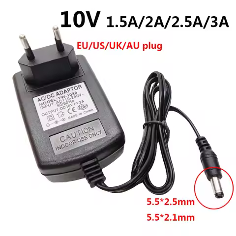 10v 3a Power Supply ac dc 10v 1.5a Adapter 10v 2.5A 2A Universal Switching Transformer UK AU EU US P