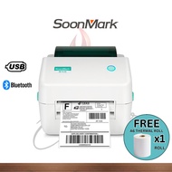 SOONMARK M8 Thermal Label Printer A6 Waybill Label USB Bluetooth AWB Airway Bill (Support All OS)