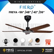 FIERO FREYA 56" 48" 42" 36" Ceiling Fan DC Motor Remote Control 12+12 Speed Timer Off Memory Speed
