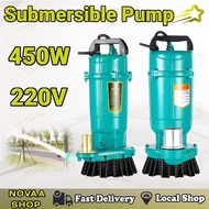 Water Pump 2HP High Lift Submersible Water Pump Heavy Duty Clean Steel Sewage Blowdown Cutting Pump