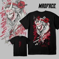 MADFACE Clothing - Hannya Mask Retro Female Tattoo - Geisha Series Shirt - Mens And Womens T