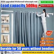 ✨24 hours delivery✨curtain rod extendable 80-290cm no drill curtain shower partition window curtain 