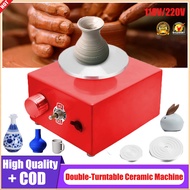 30W Mini Pottery Wheel, Pottery Wheel 6.5cm 10cm Turntable Mini Pottery Machine Electric Pottery Whe