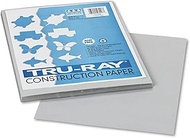Tru-Ray Construction Paper, 76 lbs., 9 x 12, Gray, 50 Sheets/Pack