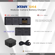 XTAR SN4 Modular Battery Fast Charger แท่นชาร์จไวแบบแยกประกอบ Sony NP-F970 F750 NP-FZ100 Canon LP-E6