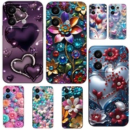 For Xiaomi Redmi Note 13 PRO 5G 4G Global Case Phone Cover black tpu love hearts girl pink purple colorful rainbow