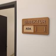 Custom Wooden Status Sliding Board AVAILABLE/NOT