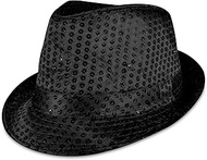 Windy City Novelties LED Sequin Fedora, Black